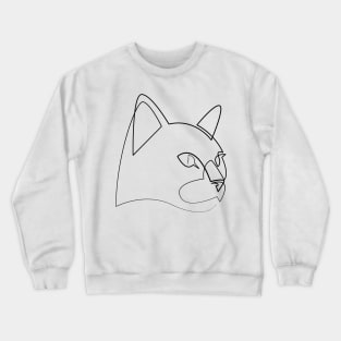 Feline - cat one line Crewneck Sweatshirt